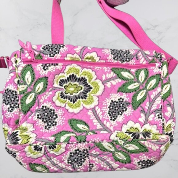VERA BRADLEY Pricilla Pink Laptop Messenger Crossbody - Picture 5 of 7